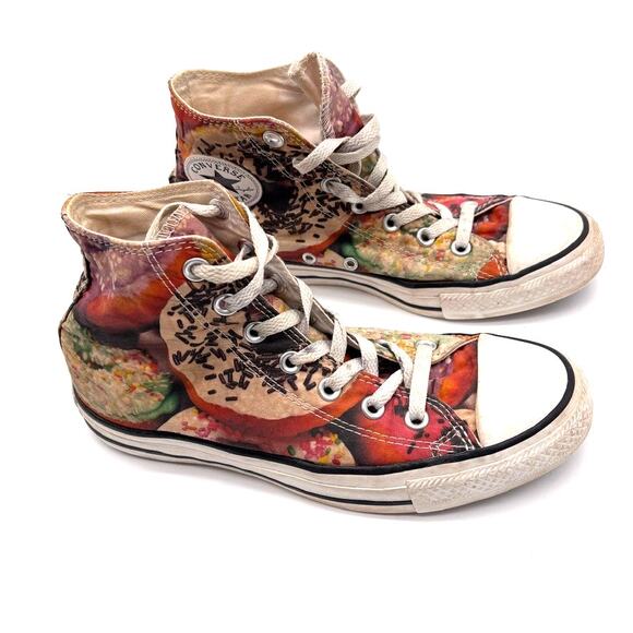 Converse Chuck Taylor Granny's Donuts Print Mens 6 Womens 8 High Top Sneakers - Picture 14 of 14